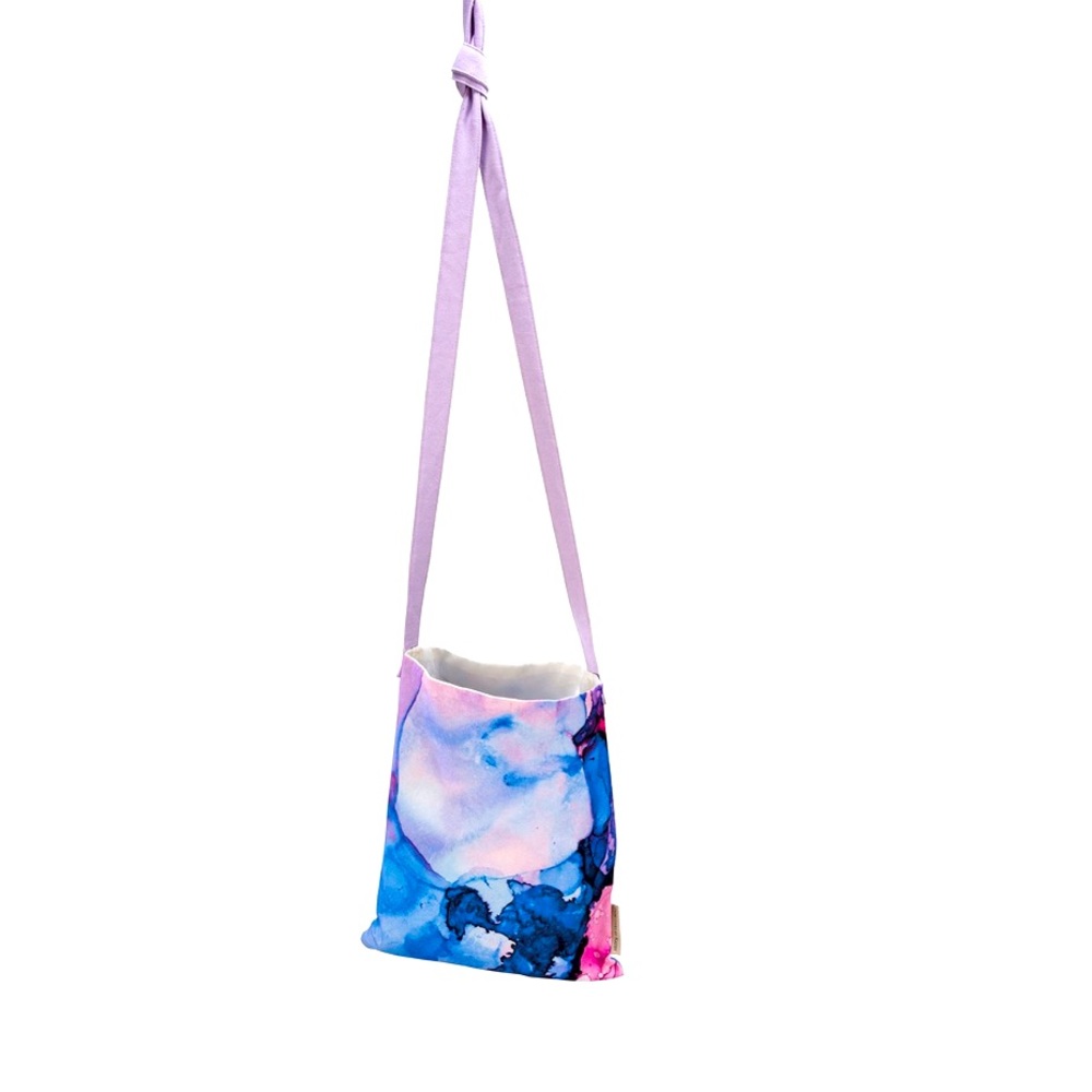 Blue tie-dye dreaming tote.